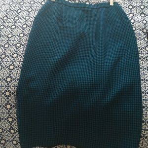 Blue and black checked carlisle skirt
